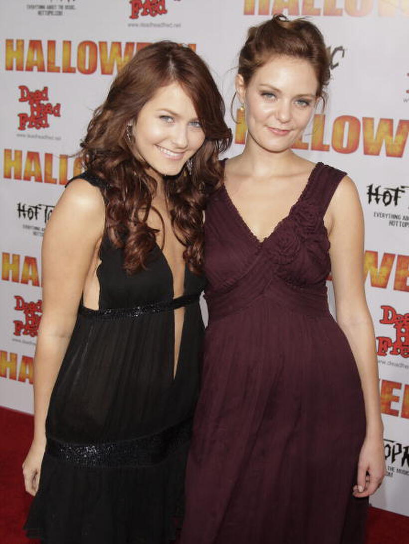 "Halloween" star Scout Taylor-Compton and Hannah Hall at the L.A. premiere of 