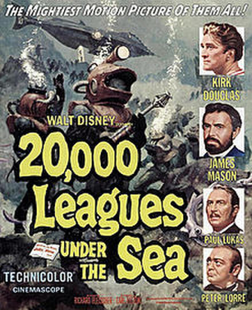 Poster art for "20,000 Leagues Under the Sea."