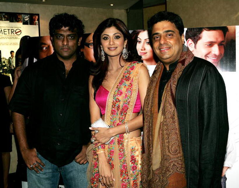 Director Anurag Basu, actress Shilpa Shetty and producer Ronnie Screwvala at the London premiere of "Life in a...Metro."
