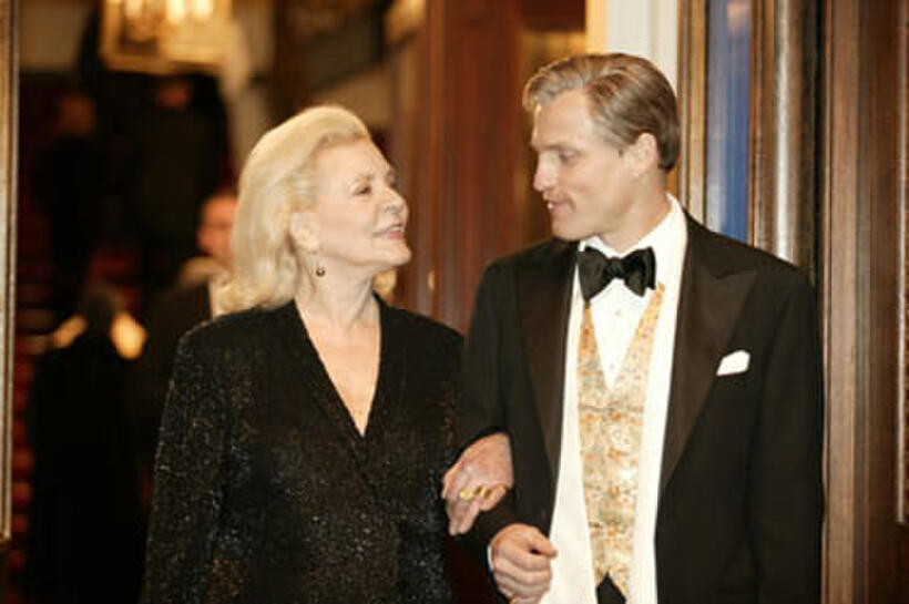 Lauren Bacall and Woody Harrelson in "The Walker."