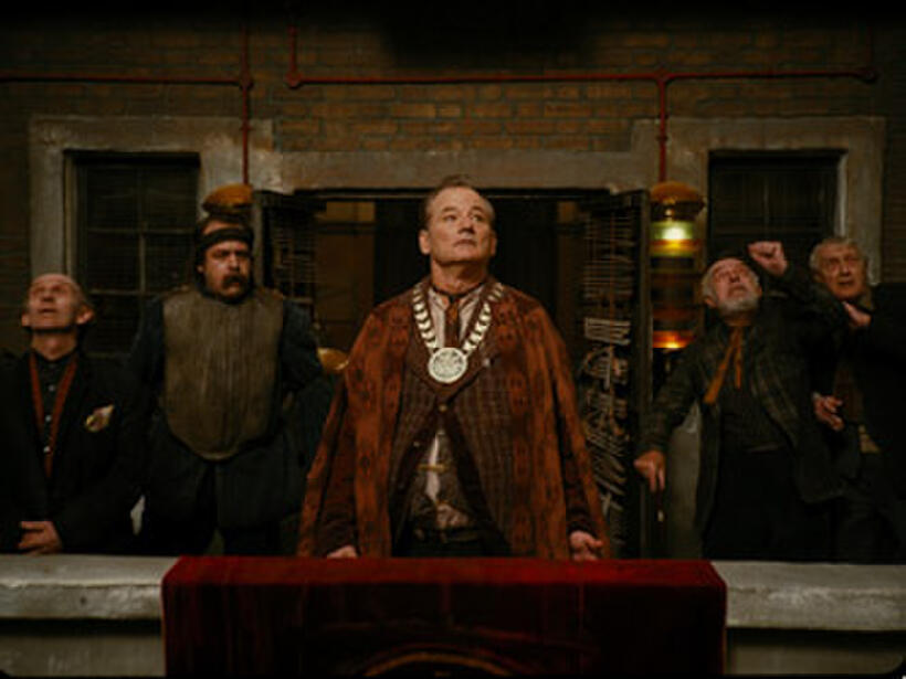 Mayor Cole (Bill Murray) reacts to a blackout in "City of Ember."