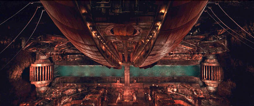 Generator and mighty river from the control room in "City of Ember."