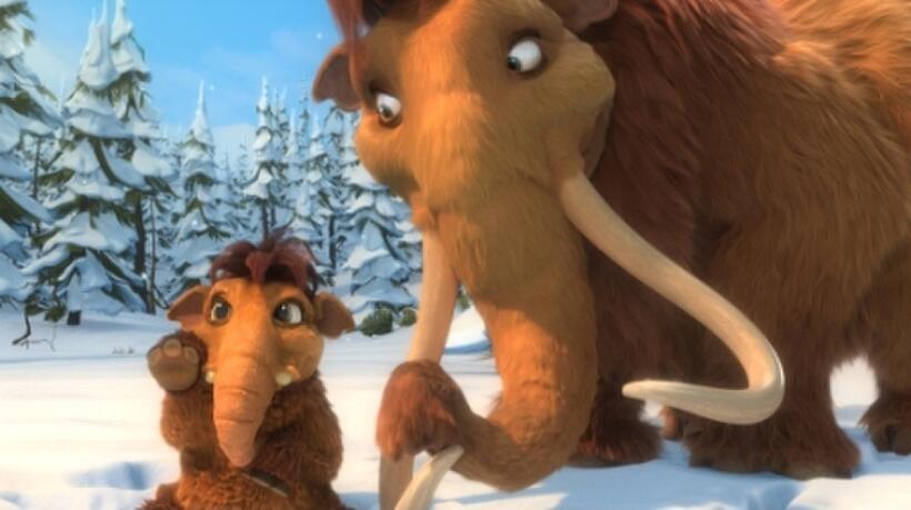 Ellie and Peaches in "Ice Age: Dawn of the Dinosaurs."