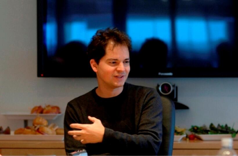 Director Carlos Saldanha on the set of "Ice Age: Dawn of the Dinosaurs."