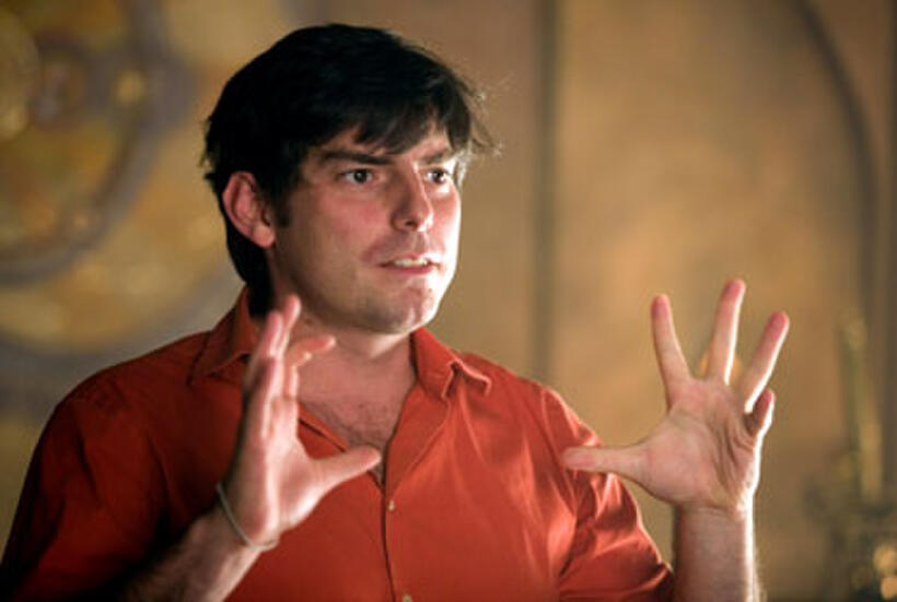 Director Chris Weitz on the set of "The Golden Compass."