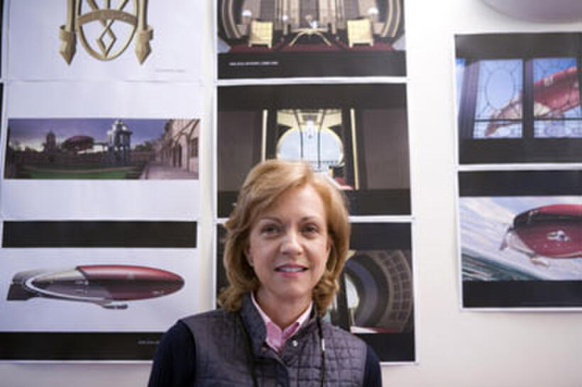 Producer Deborah Forte on the set of "The Golden Compass."