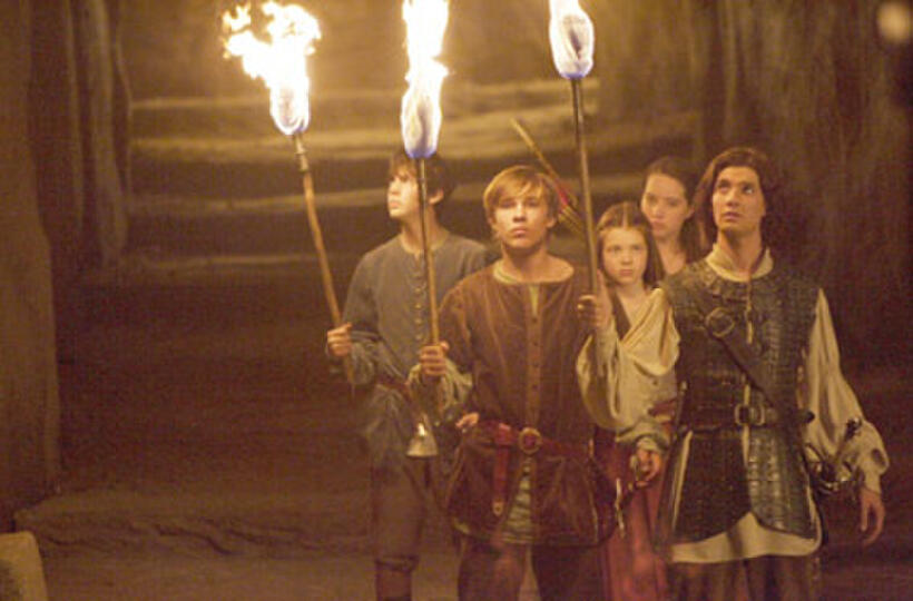 Skandar Keynes, William Moseley, Georgie Henley, Anna Popplewell and Ben Barnes in "The Chronicles of Narnia: Prince Caspian."