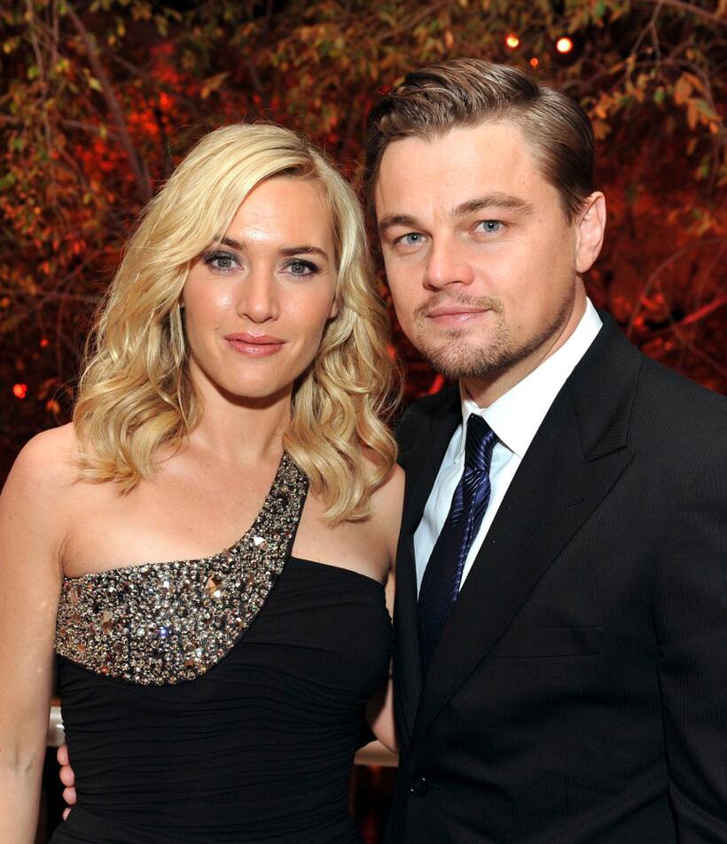 Kate Winslet and Leonardo DiCaprio at the after party of the California premiere of "Revolutionary Road."