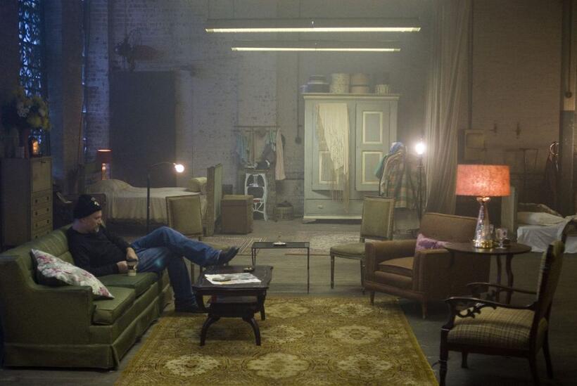 Director David Fincher on the set of "The Curious Case of Benjamin Button."