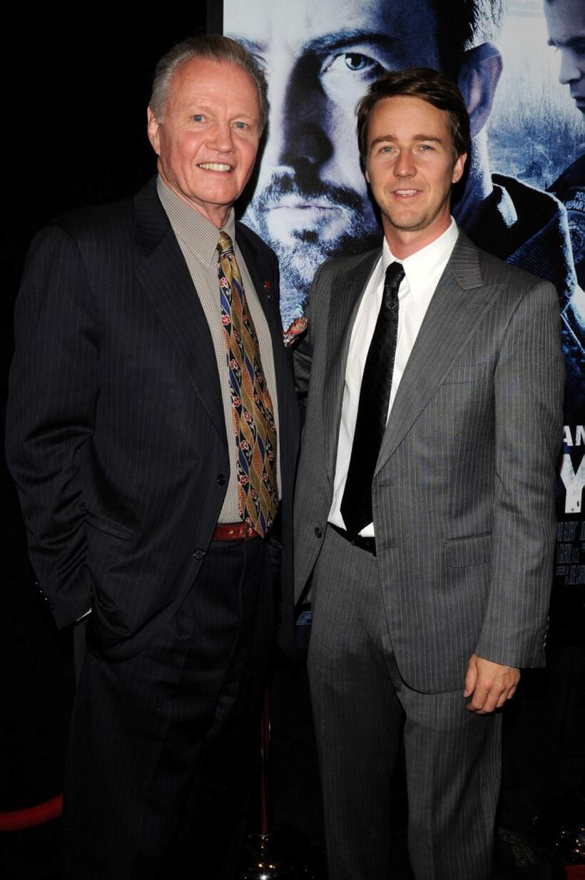 Jon Voight and Edward Norton at the New York premiere of "Pride and Glory."