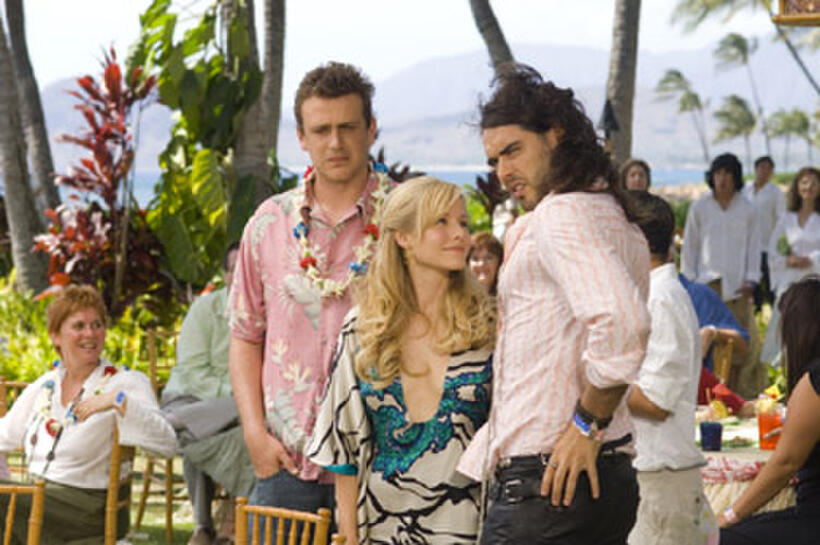 Jason Segel, Kristen Bell and Russell Brand in "Forgetting Sarah Marshall."