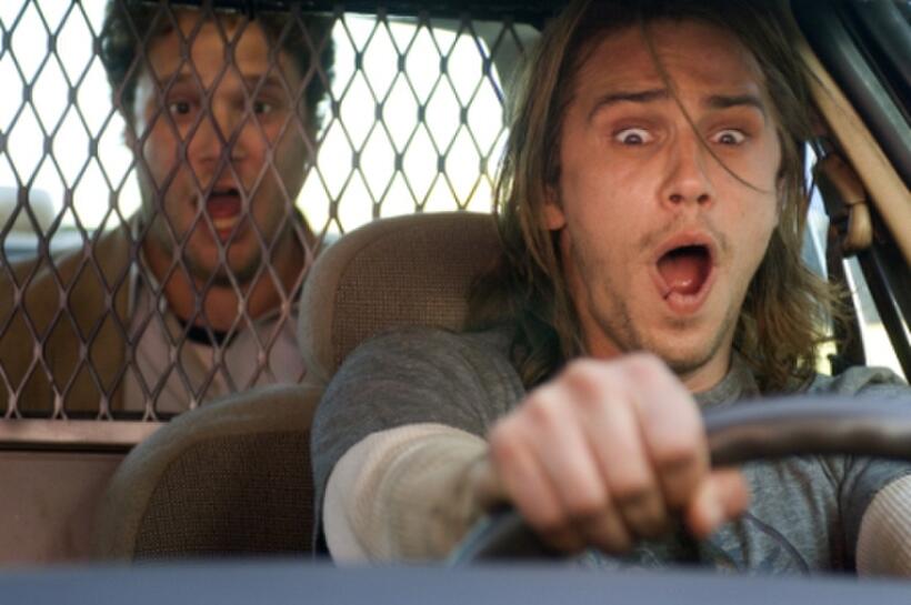 Seth Rogen as Dale Denton and James Franco as Saul Silver in "Pineapple Express."