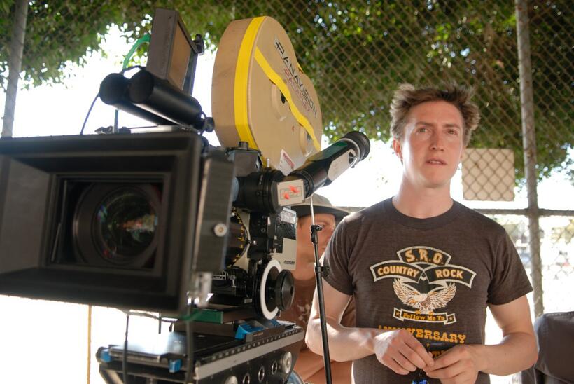 Director David Gordon Green on the set of "Pineapple Express."