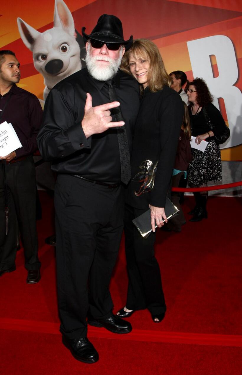 Randy Savage and Guest at the California premiere of "Bolt."