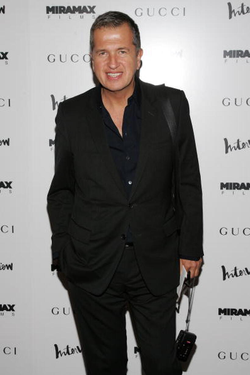 Photographer Mario Testino at the N.Y. premiere of "The Diving Bell and the Butterfly."