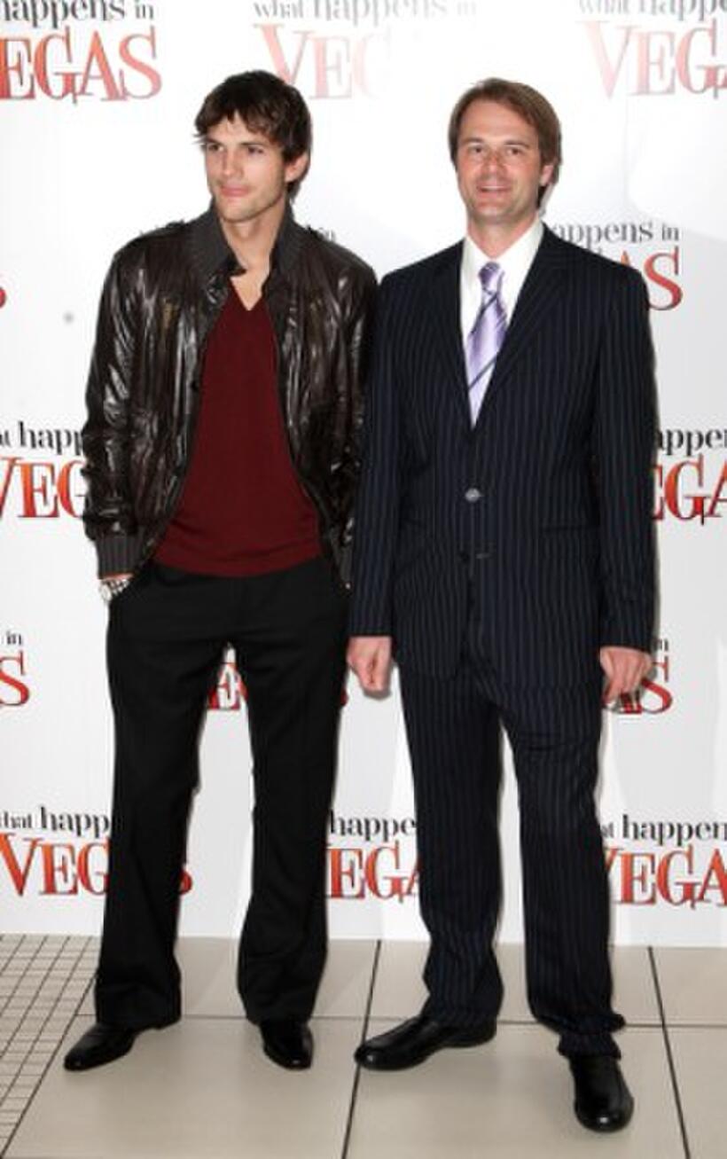 Ashton Kutcher and Tom Vaughan at the world premiere of "What Happens in Vegas" - Arrivals.