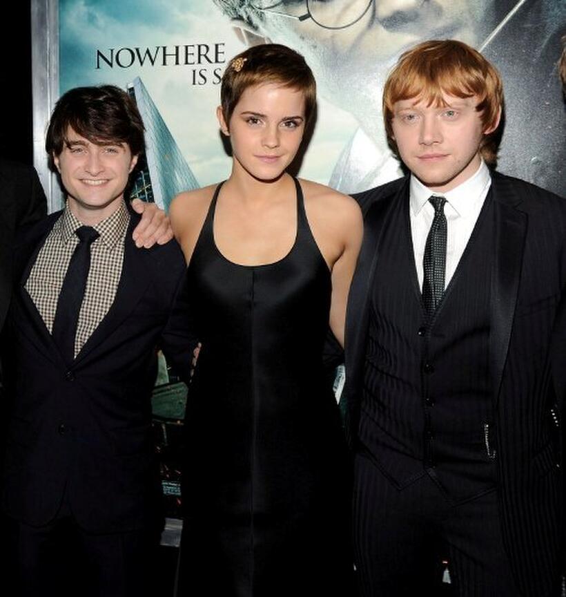 Daniel Radcliffe, Emma Watson and Rupert Grint at the New York premiere of "Harry Potter and the Deathly Hallows - Part 1."