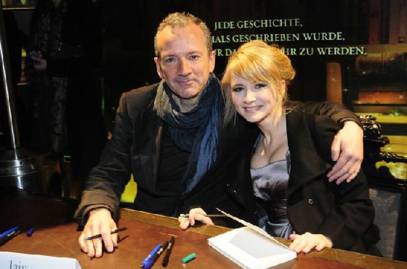 Iain Softley and Eliza Hope Bennett at the world premiere of "Inkheart."