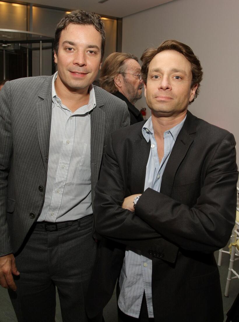 Jimmy Fallon and Chris Kattan at the after party of the New York premiere of "Baby Mama" during the 2008 Tribeca Film Festival.