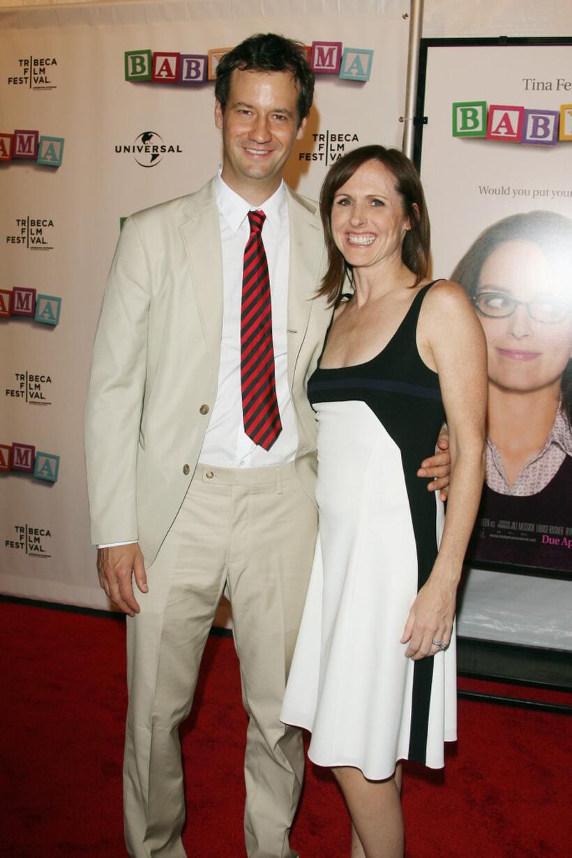 Molly Shannon and guest at the New York premiere of "Baby Mama" during the 2008 Tribeca Film Festival.