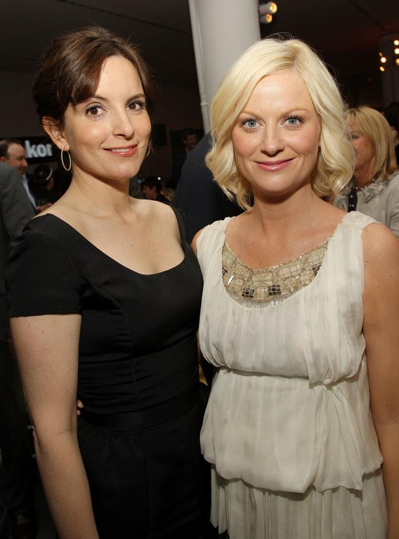 Tina Fey and Amy Poehler at the after party of the New York premiere of "Baby Mama" during the 2008 Tribeca Film Festival.