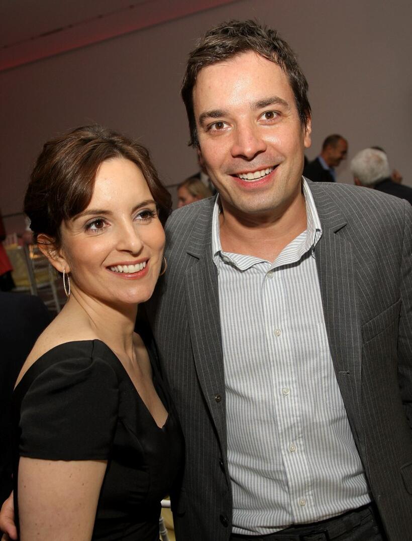 Tina Fey and Jimmy Fallon at the after party of the New York premiere of "Baby Mama" during the 2008 Tribeca Film Festival.