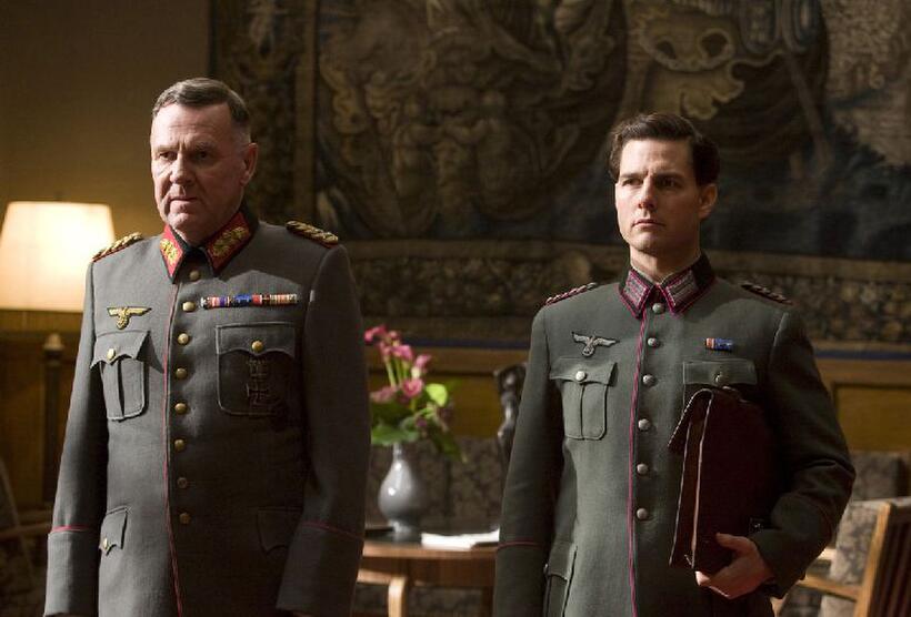 Tom Cruise as Colonel Claus von Stauffenberg and Tom Wilkinson as Friedrich Fromm in "Valkyrie."