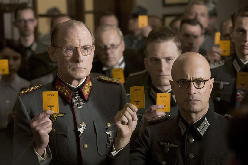 Bill Nighy as Friedrich Olbricht, Jamie Parker as Werner Von Haeften and Christian Berkel as Mertz Von Quirheim in "Valkyrie."