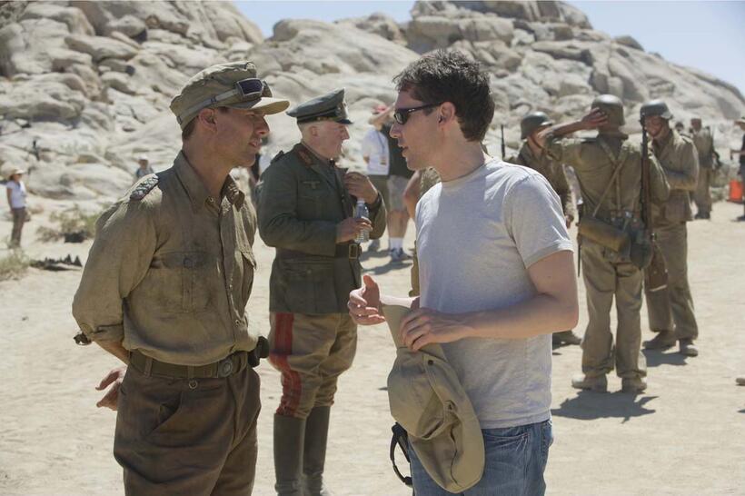 Tom Cruise and Director Bryan Singer on the set of "Valkyrie."