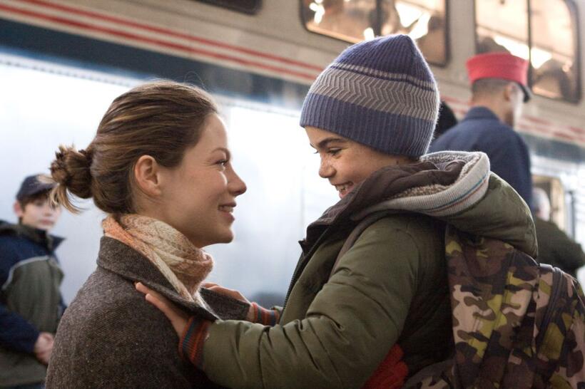 Michelle Monaghan as Rachel Holloman and Cameron Boyce as Sam Holloman in "Eagle Eye."