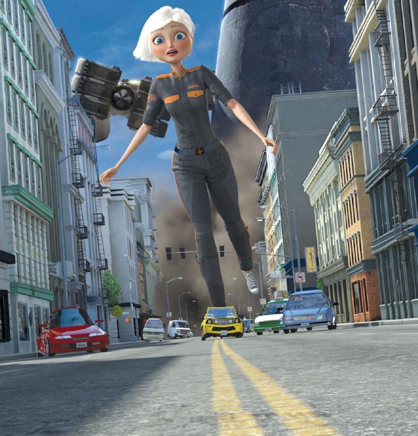 Reese Witherspoon voices Ginormica in "Monsters vs. Aliens."