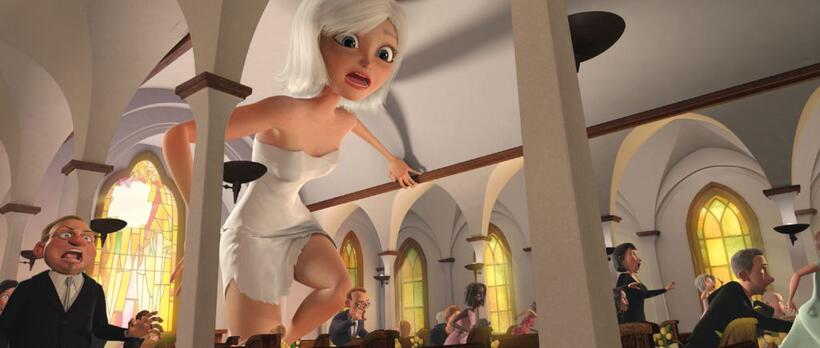 Reese Witherspoon voices Ginormica in "Monsters vs. Aliens."