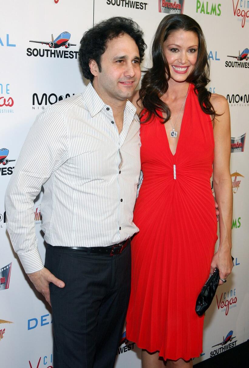George Maloof and Shannon Elizabeth at the Las Vegas premiere of "Deal."