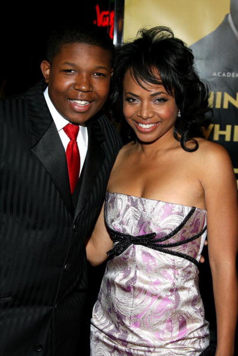 Actors Denzel Whitaker and Gina Ravera at the L.A. premiere of "The Great Debaters."
