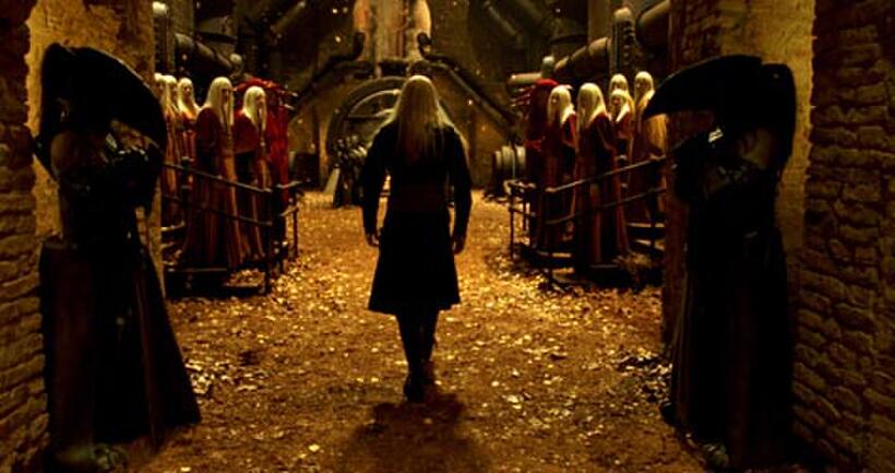 Ruthless leader Prince Nuada (Luke Goss) approaches his father in "Hellboy II: The Golden Army."