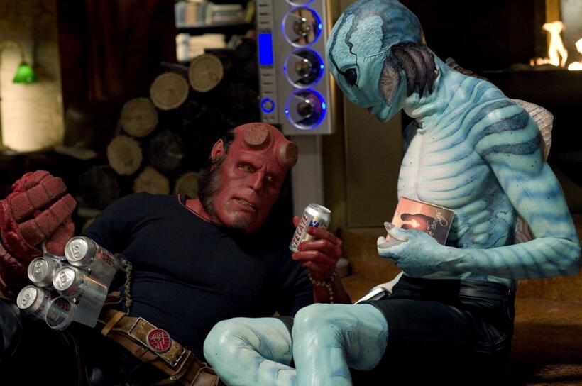 Ron Perlman and Doug Jones in "Hellboy II: The Golden Army."