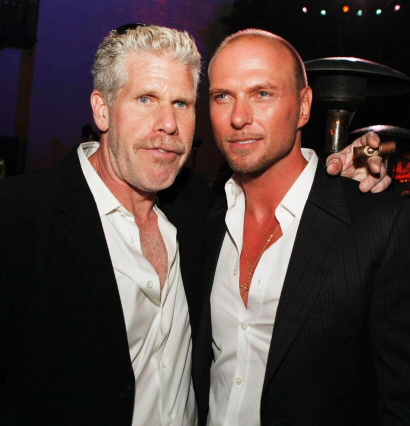 Ron Perlman and Luke Goss at the after party of the world premiere of "Hellboy II: The Golden Army" during the Los Angeles Film Festival.