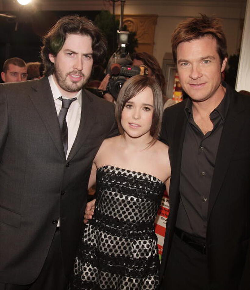Director Jason Reitman, actors Ellen Page and Jason Bateman at the L.A. premiere of "Juno."