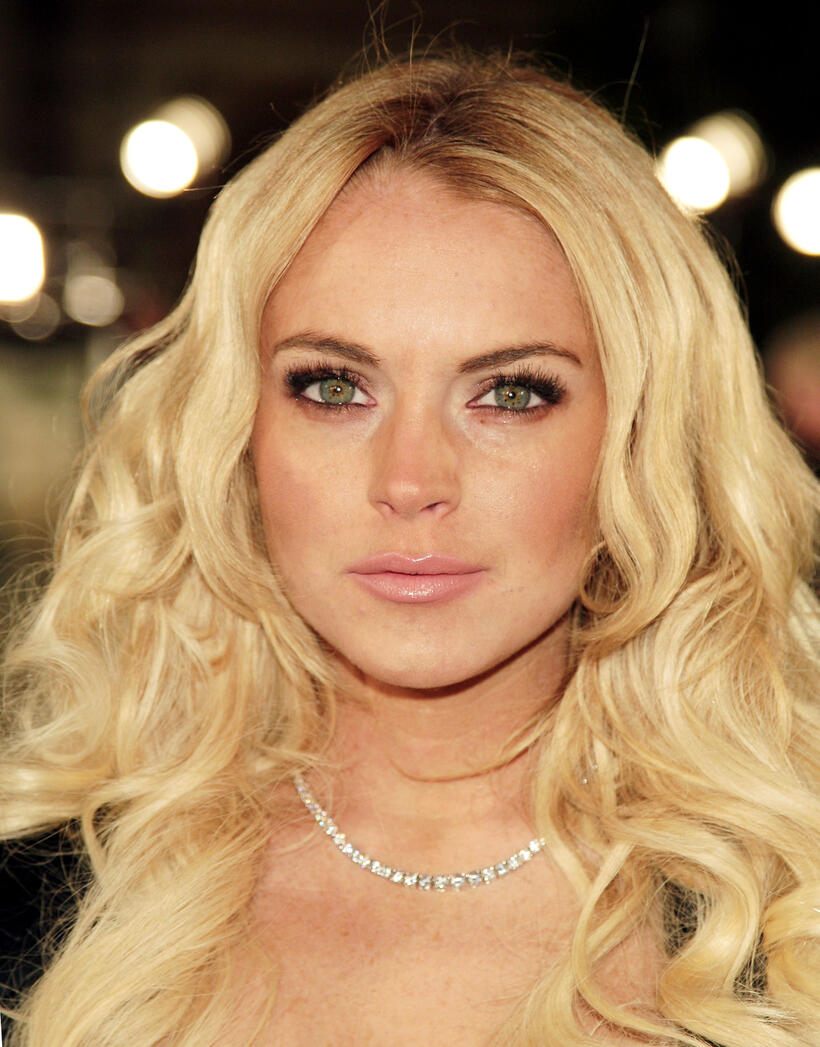 Lindsay Lohan at the "Cloverfield" premiere.