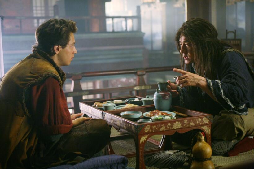 Michael A. Angarano as Jason Tripititkas and Jackie Chan as Lu Yan in "The Forbidden Kingdom."