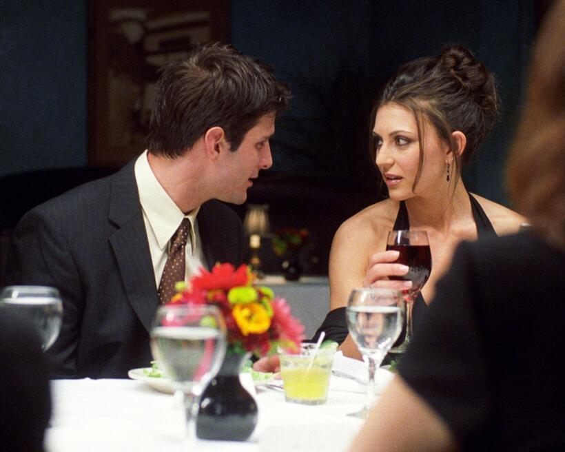Jay Jablonski as Jake and Cerina Vincent as Marisa in "Everybody Wants to Be Italian."