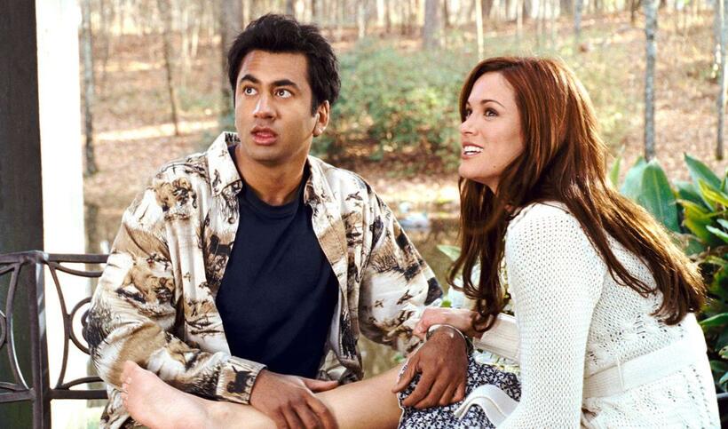 Kal Penn as Kumar and Danneel Harris as Vanessa in "Harold and Kumar Escape from Guantanamo Bay."