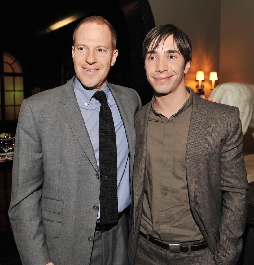 Producer Toby Emmerich and Justin Long at the after party of the California premiere of "He's Just Not That Into You."