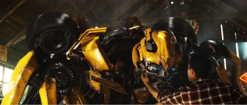 Bumblebee and Shia LaBeouf as Sam Witwicky in "Transformers: Revenge of the Fallen."
