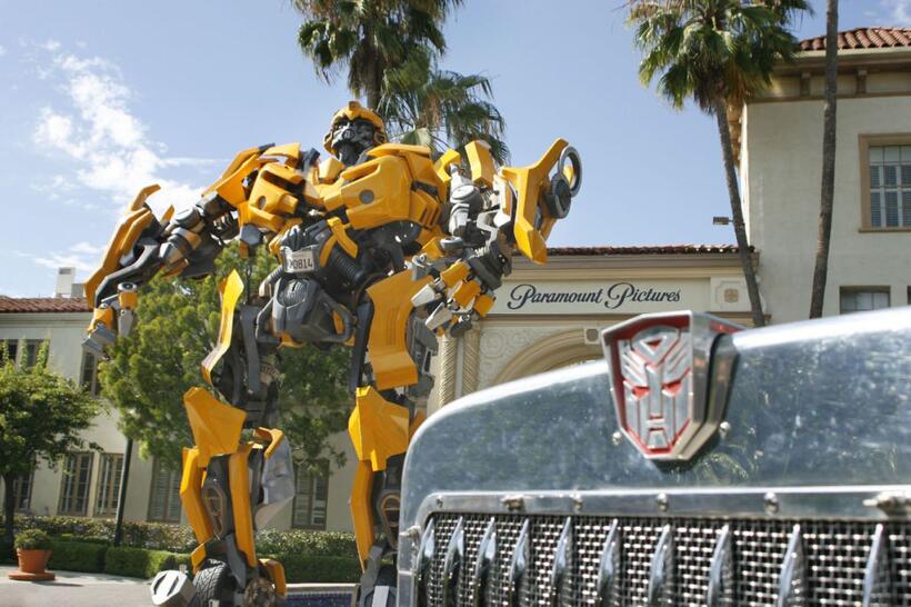 The Autobots Bumblebee and Optimus Prime in "Transformers: Revenge of the Fallen."