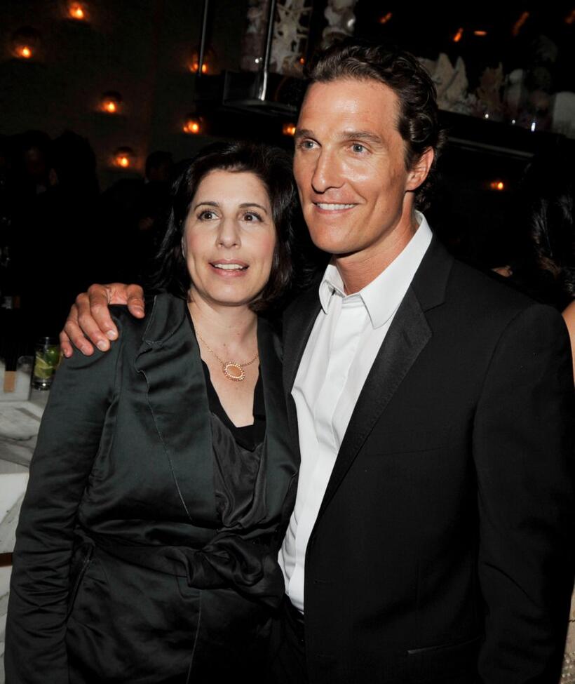 Sue Kroll and Matthew McConaughey at the after party of the California premiere of "Ghosts Of Girlfriends Past."