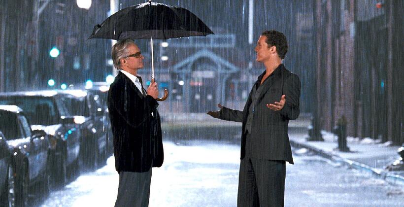Michael Douglas as Uncle Wayne and Matthew Mcconaughey as Connor Mead in "The Ghosts of Girlfriends Past."