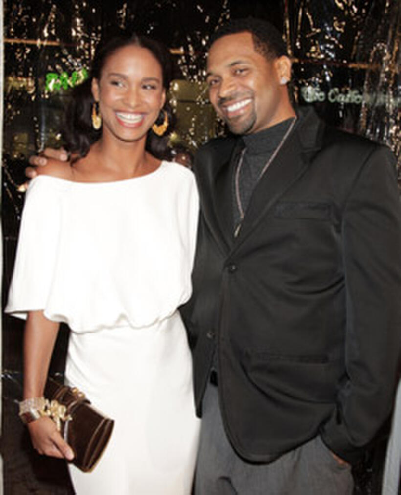 Actors Joy Bryant and Mike Epps at the Hollywood premiere of "Welcome Home Roscoe Jenkins."