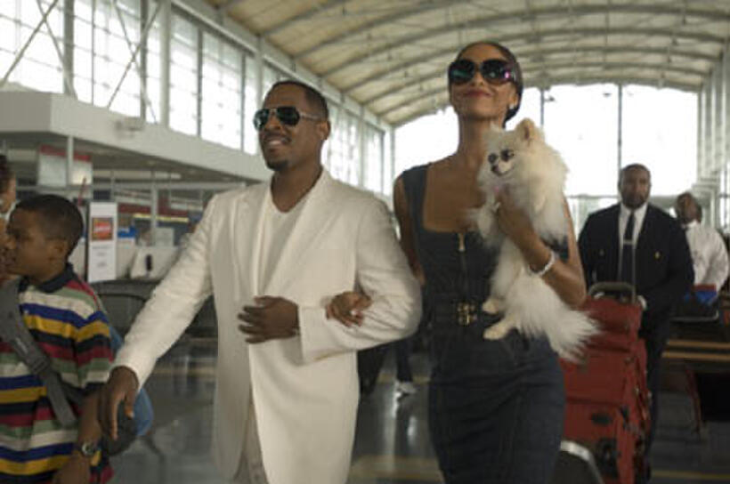 Damani Roberts, Martin Lawrence and Joy Bryant in "Welcome Home Roscoe Jenkins." 