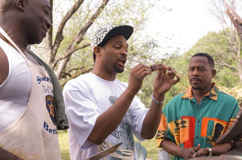 Michael Clarke Duncan as Otis and Mike Epps as Reggie and Martin Lawrence as RJ in "Welcome Home Roscoe Jenkins."